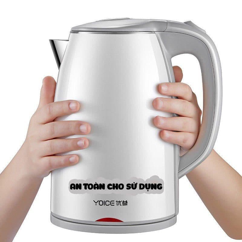 Ấm siêu tốc, Bình đun nước siêu tốc YOICE 1,8L cách điện, cách nhiệt, an toàn sử dụng công suất 1500W