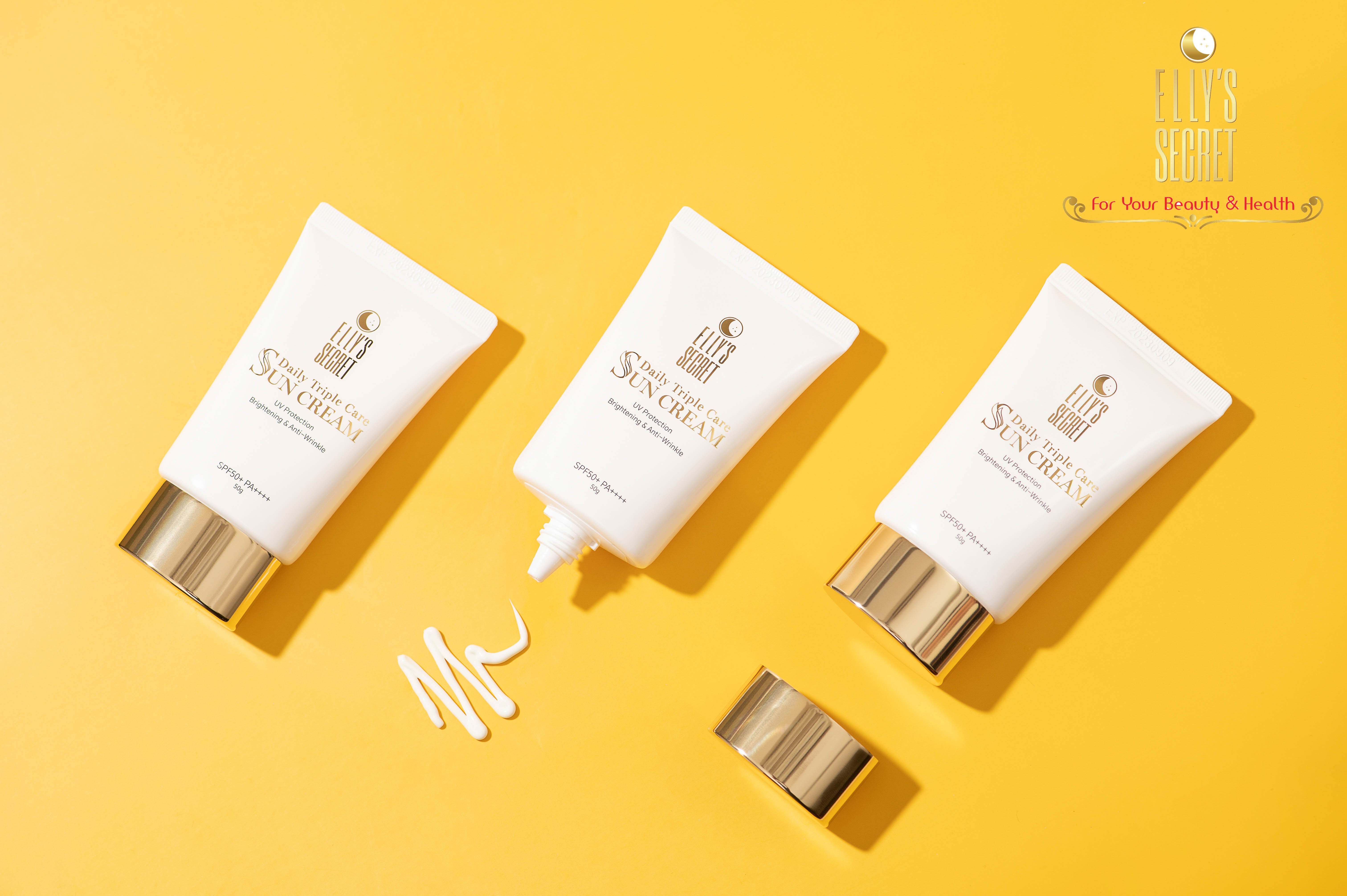 Kem chống nắng 3 trong 1 Hàn Quốc Elly Secret Sun Cream Daily Triple Care SPF 50+ 50G