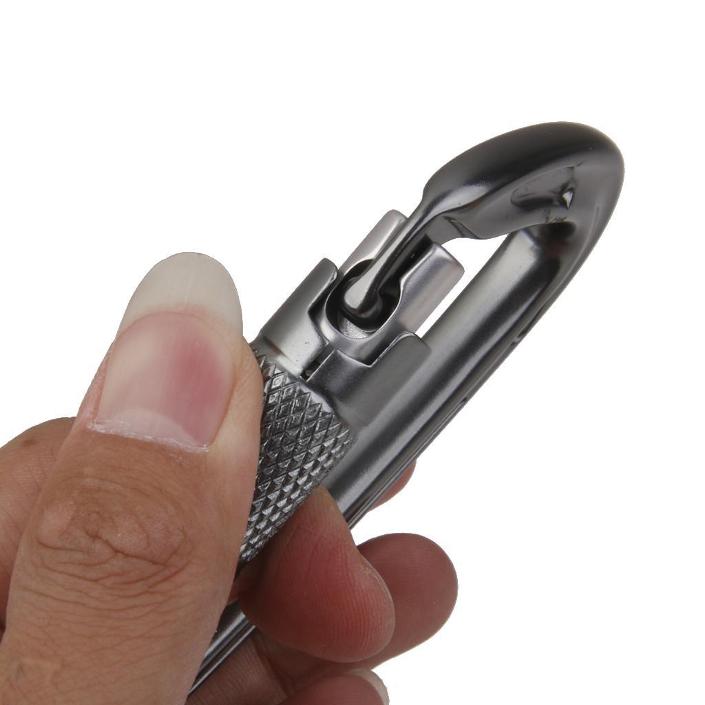 2 Pieces 24KN Self-locking Aluminum Carabiner Snap Clip Hook Keychain Rappelling Mountaineering Climbing Buckle