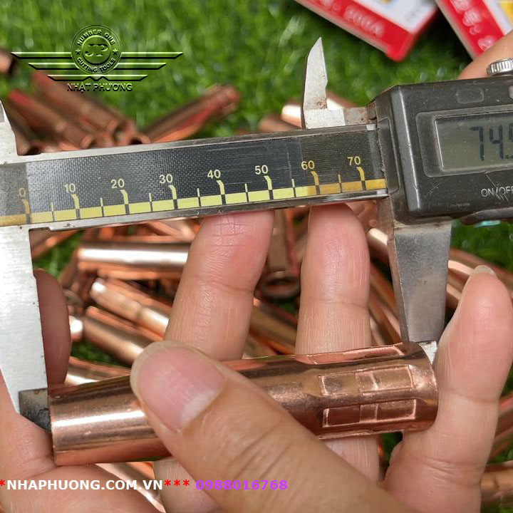 COMBO 10 cái Chụp khí hàn mig chống dính 15AK- Làm từ đồng đỏ bền đẹp và có nguyên tố 42 chống dính