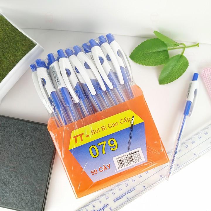 Khay 50 bút bi xanh cao cấp TT- 079 giá rẻ chất lượng tốt