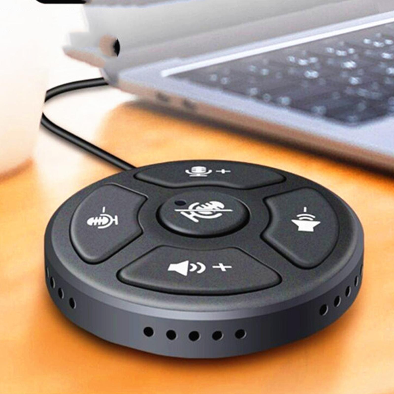 2x USB Conference Microphone w/Mute Button Plug &Play for Meeting Computer