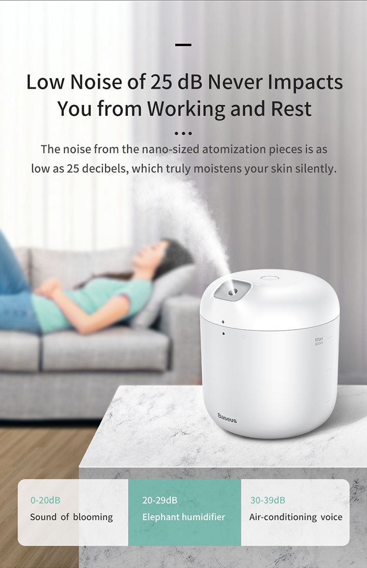 Máy phun sương BASEUS Elephant 600ML Large Capacity Humidifier - Hàng chính hãng