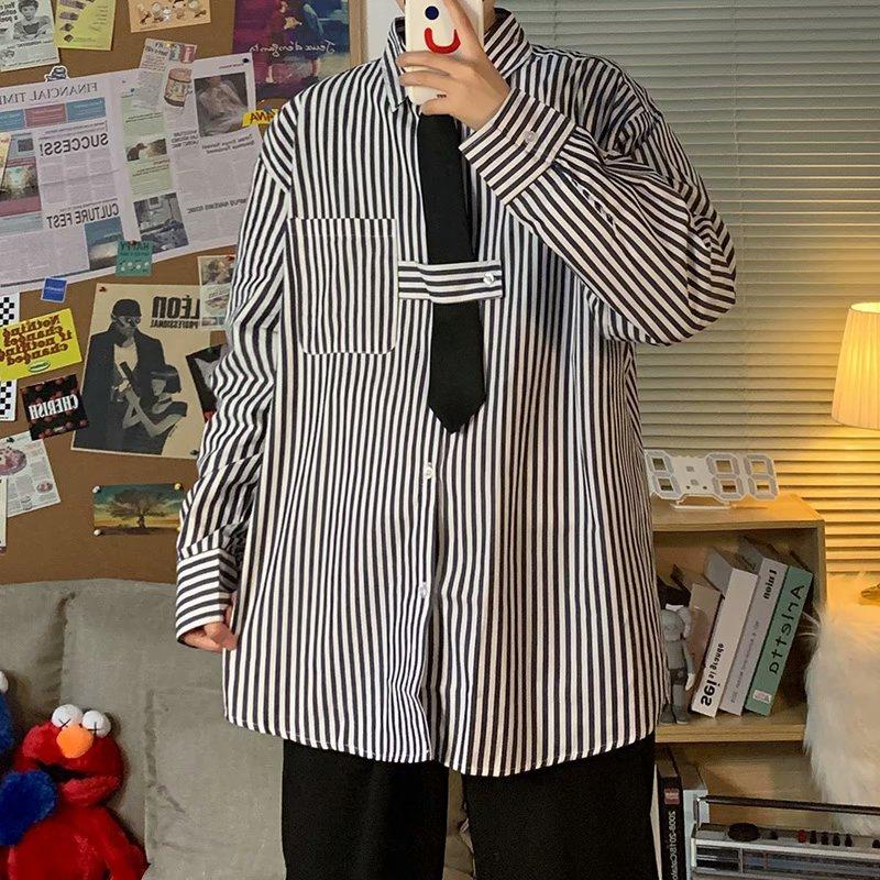Áo Sơ Mi Kẻ Sọc Thời Trang Hàn Quốc 2021 Size M-3Xl