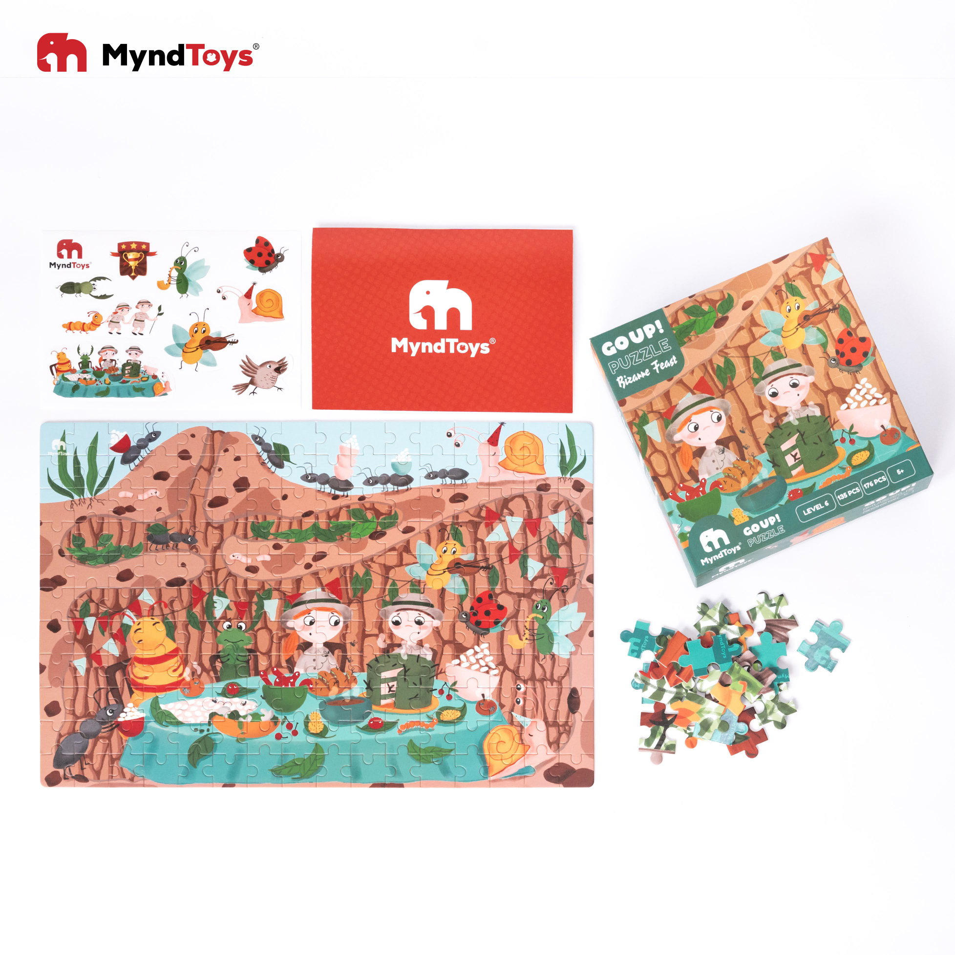 Đồ Chơi Xếp Hình Myndtoys - Go Up! Puzzle Level 6 - Bizarre Feast Dành Cho Các Bé Từ 5 Tuổi