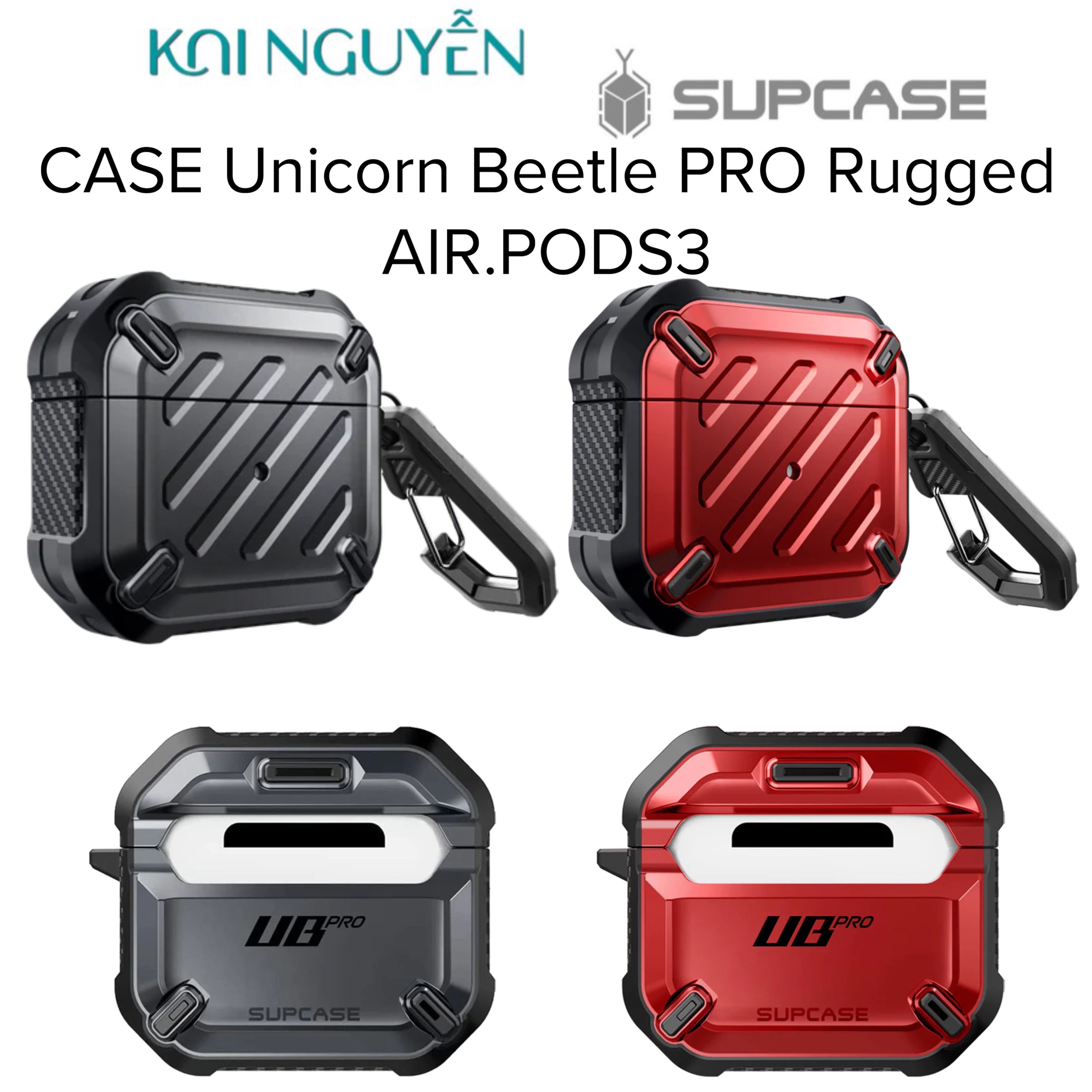 Ốp Case SUPCASE Unicorn Beetle PRO Rugged Dành Cho AIRPODS 3 - Hàng Chính Hãng