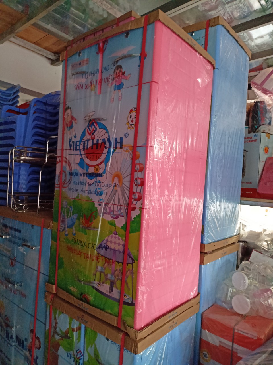 Tủ nhựa vita M - 5 tầng - ngang 60 cm - họa tiết Cún con