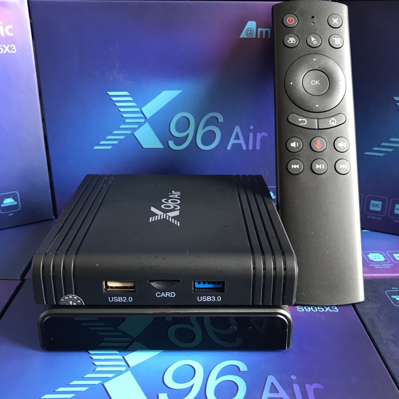 TV Box X96 Air Ram4G, Rom32G, Giọng Nói Với Chuột Bay G20s, Android 9 Pie - Hàng Chính Hãng