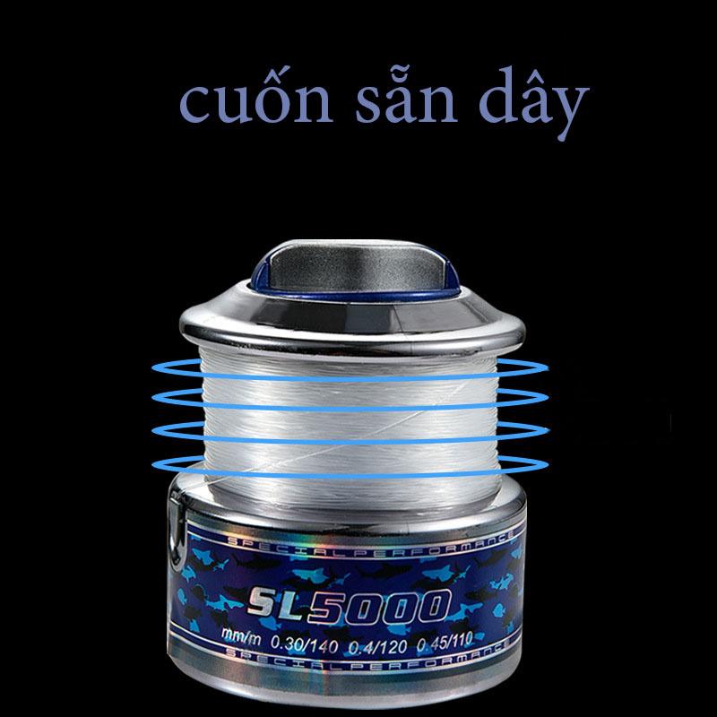 Máy Câu Cá Câu Lục, Lăng Xê, Câu Ngâm Cuốn Sẵn 100m Cước Quay Mượt