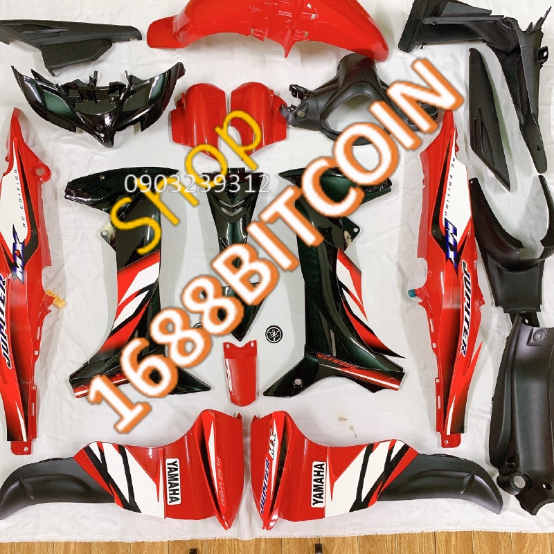 Bộ dàn áo nhựa dành lắp xe JUPITER MX -JUPITER Gravita màu Đỏ Đen nhựa nguyên sinh ABS cao cấp