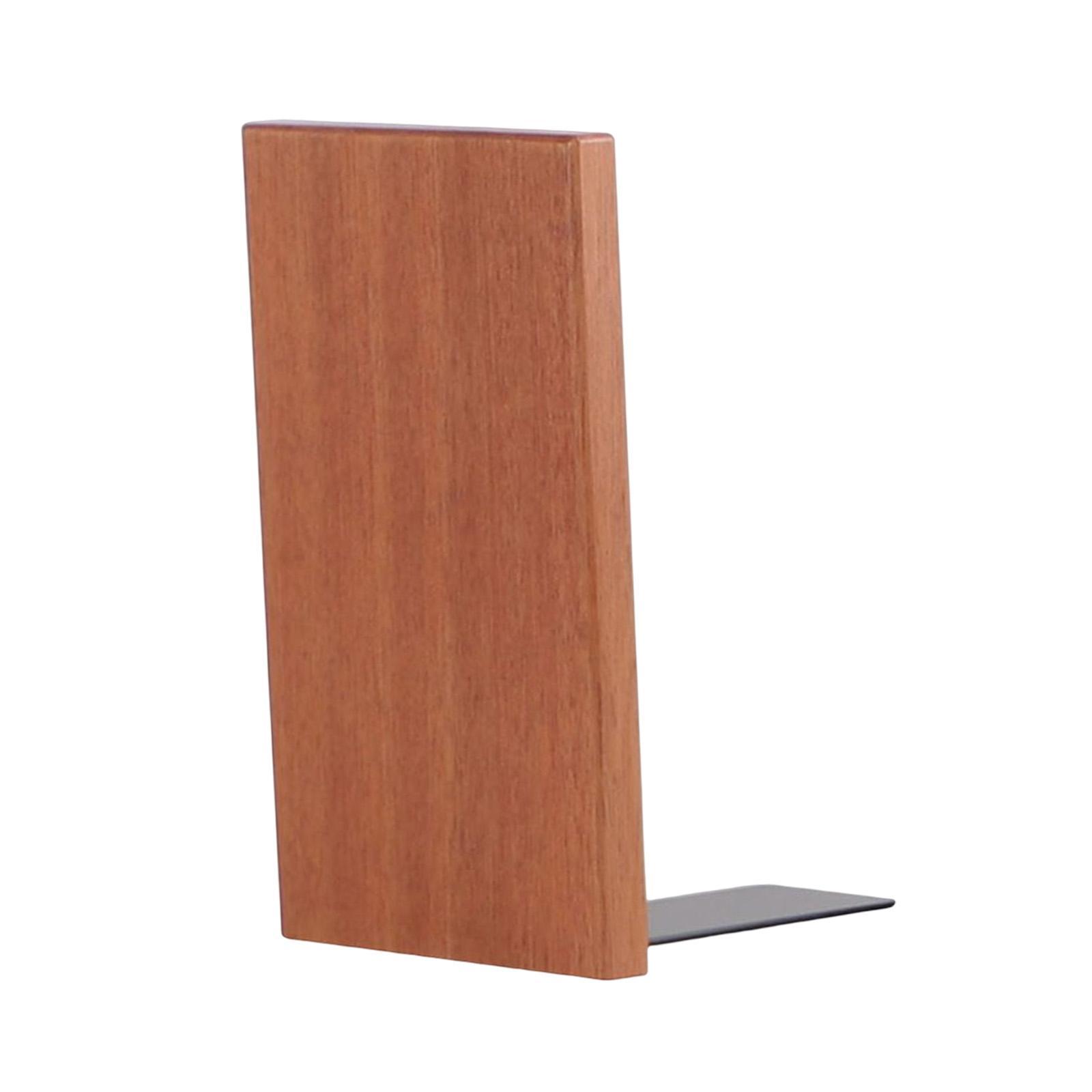 Wooden Bookend Book Holder Decoration for Heavy Books Magazines Video Games