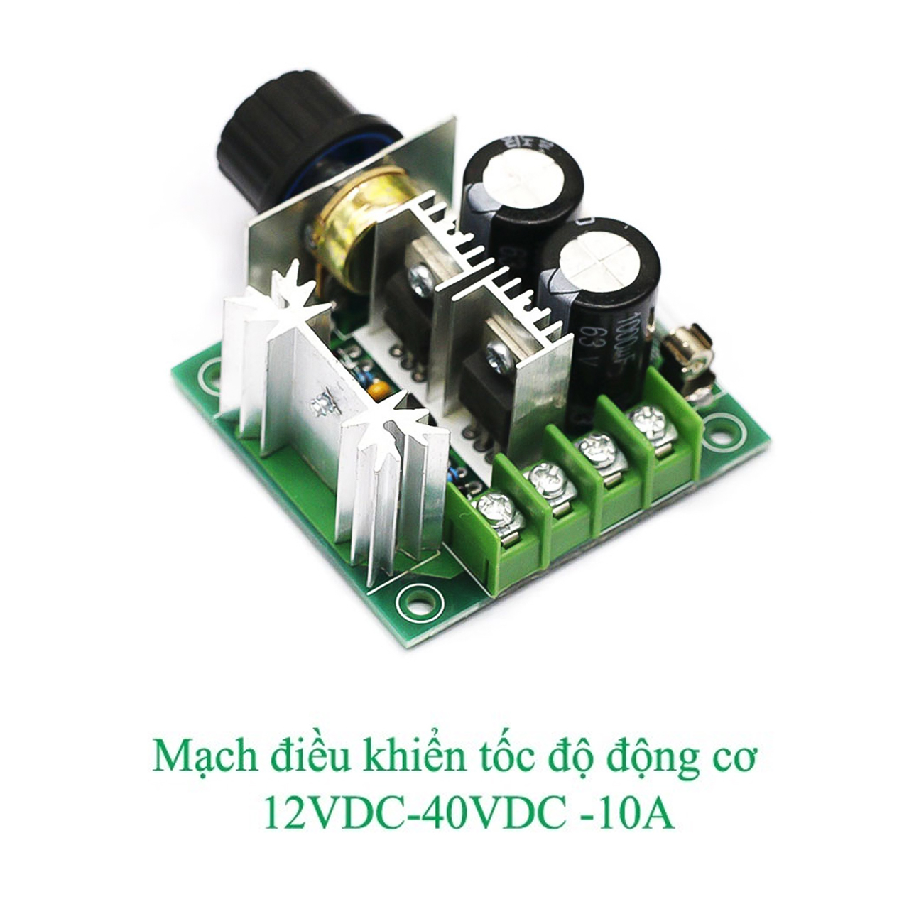 Mạch điều chỉnh tốc độ động cơ DC PWM 12V - 40V 10A có chiết áp ngoài - hàng nhập khẩu