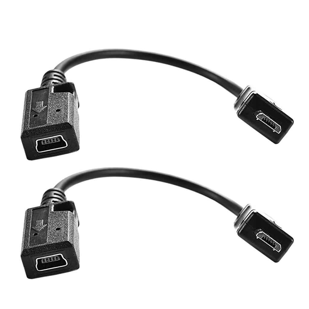 Set 2 Dây Cáp Nối Đầu Đực Micro USB Sang Đầu Cái USB Mini