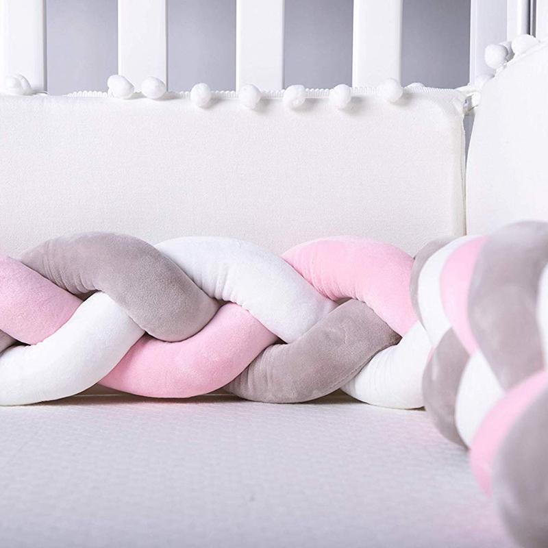 Giường Cũi em bé Ốp Lưng Thắt Nút Áo Sang Trọng Mầm Non Bộ Cốc Trang Trí Quà Tặng Sơ Sinh Gối Đệm Junior Giường Ngủ Ốp Lưng (2 Mét, whi
