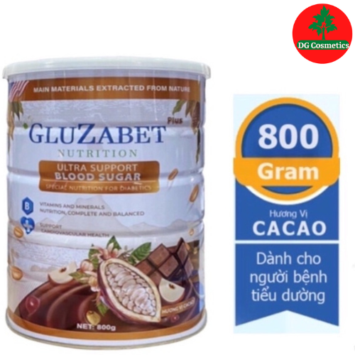 [ Mua 5 tặng 2 ] Sữa Non Gluzabet Vị Ca Cao - Hộp 800gr