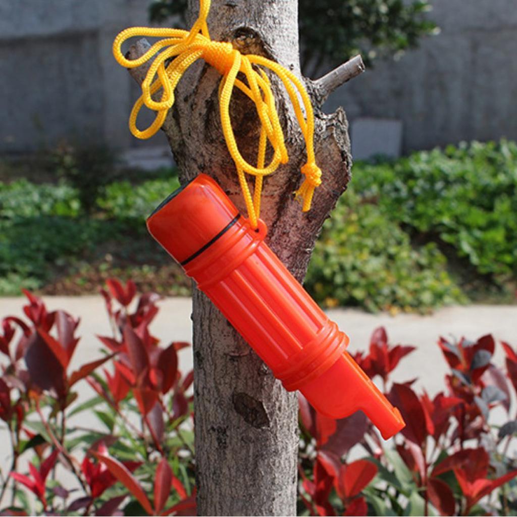 Multiuse Survival Tool Emergency Whistle Fire Starter Compass Signal Mirror