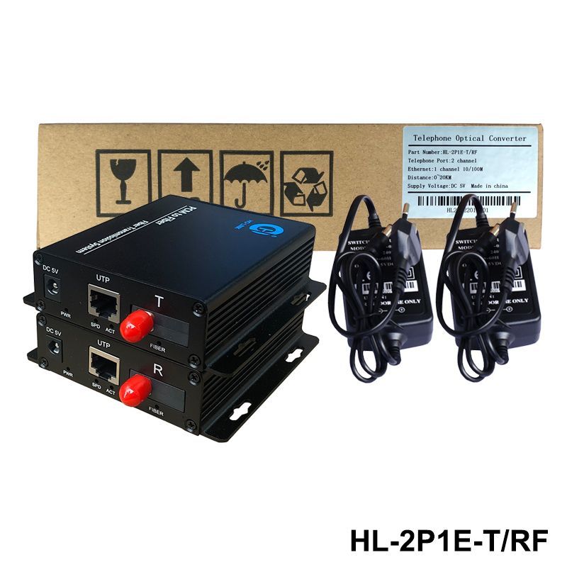 Bộ chuyển đổi quang thoại 2 kênh Ho-link HL-2P1E-TRL | Ethernet - Hàng Chính Hãng