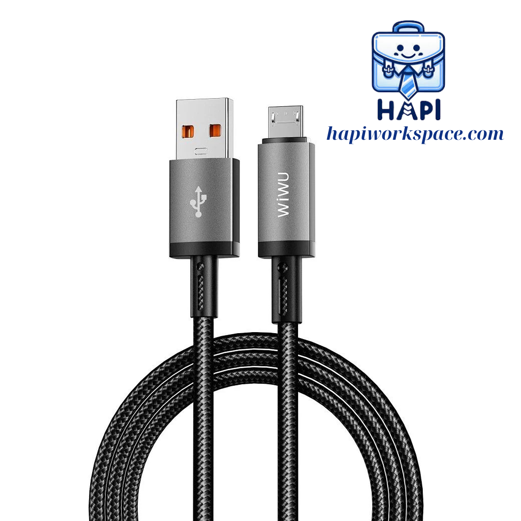 Cáp sạc USB-A to Micro hàng chính hãng WiWU Titanlink Wi-C053: Thiết kế tối giản, vật liệu siêu bền, chống gãy gập