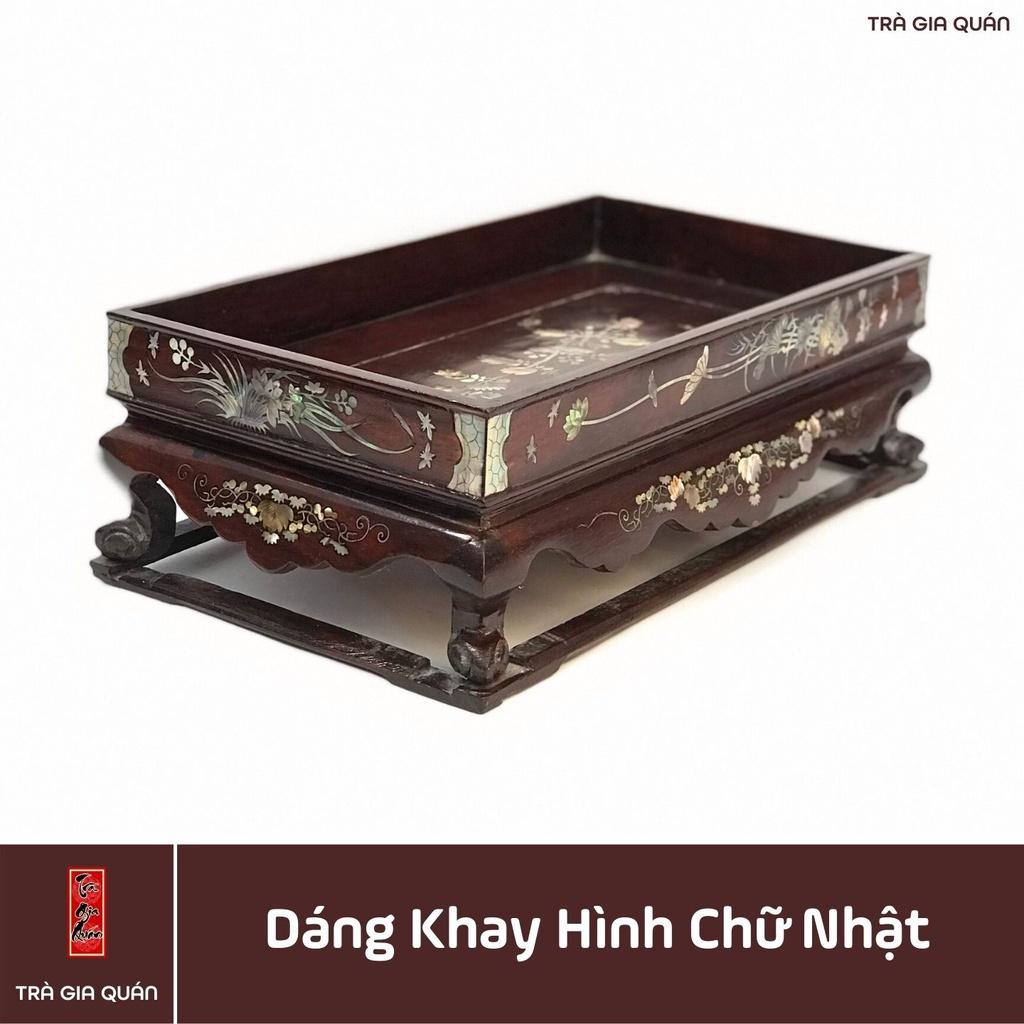 Khay Trà Gỗ Hương Hình Chữ Nhật Kích Thước 35*20*11 cm KT 85