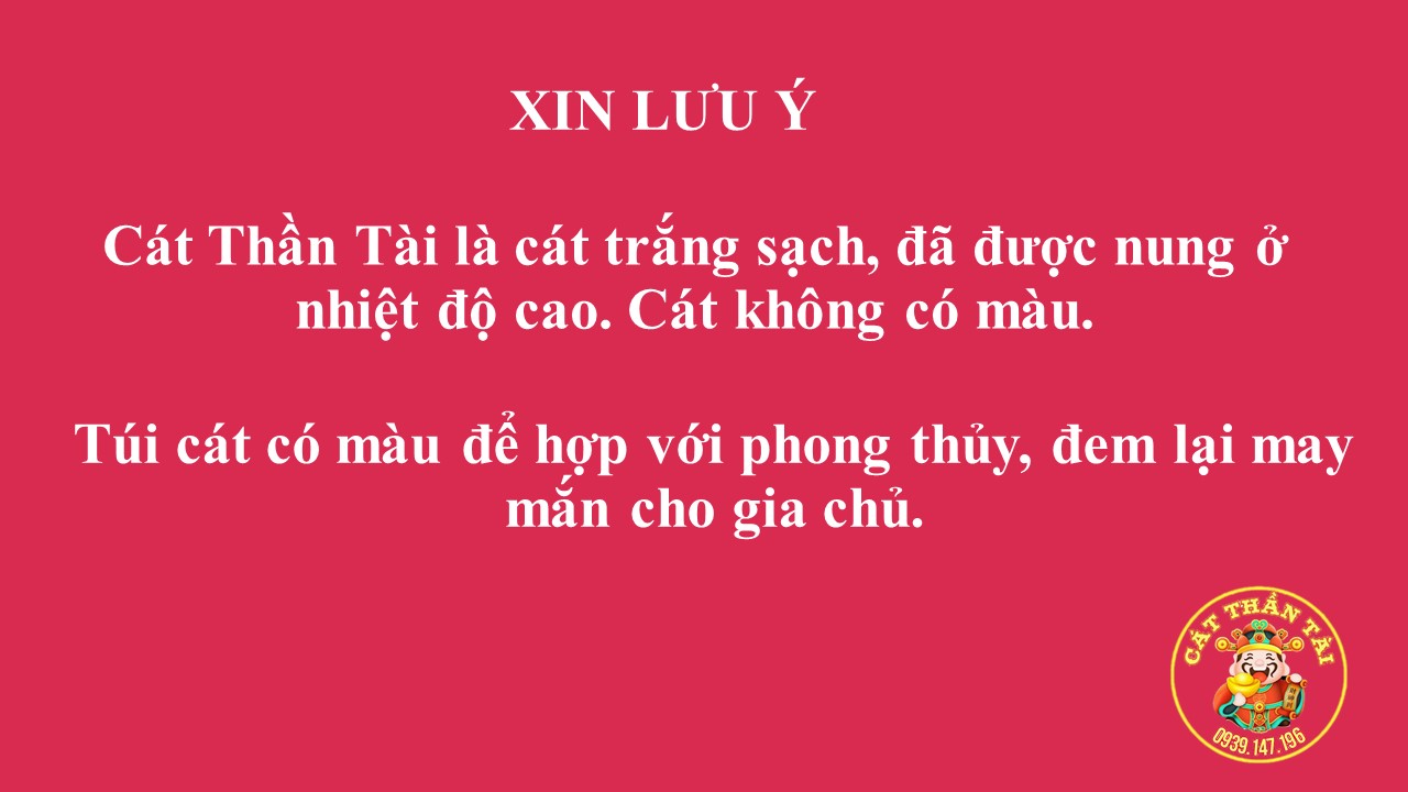 Cát Thần Tài - Cát Trắng Sạch Mịn Để Thay Lư Hương