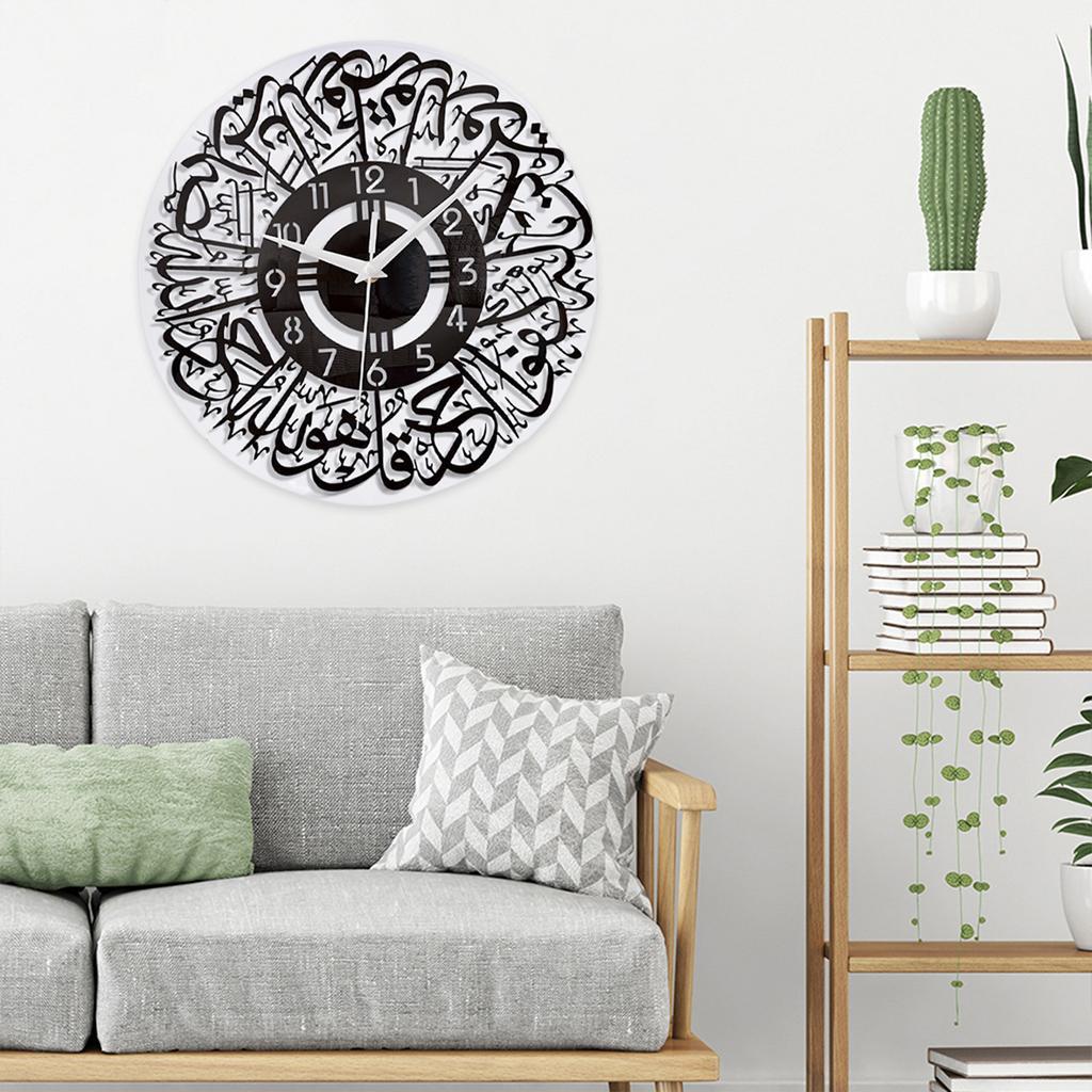 Wall clocks battery operated modern 12 inch Black