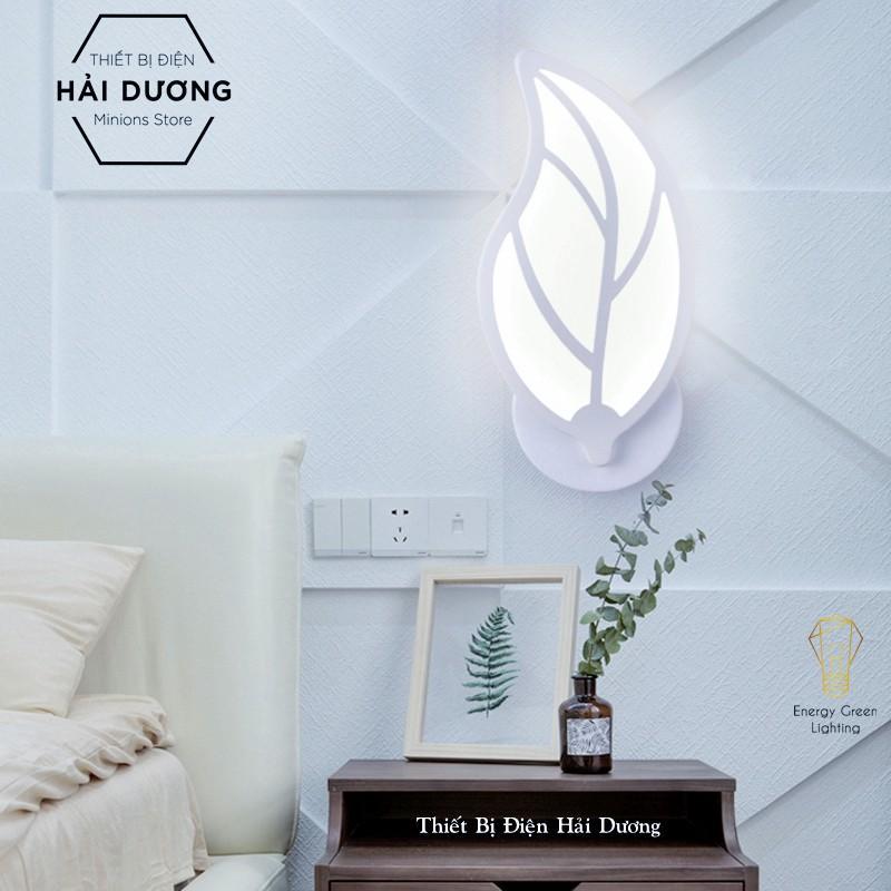 Đèn trang trí gắn tường hình lá NT601 3 chế độ ánh sáng Trắng - Vàng - Trung Tính