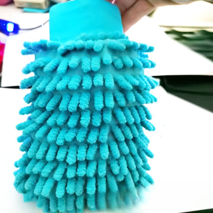 Găng tay rửa xe, sợi Microfiber, thấm hút nhanh, không gây trầy xước xe, không để lại bụi vải trên sơn xe, tặng kèm vòng tay Luminous