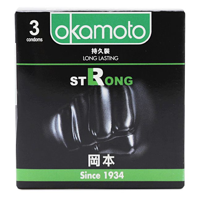 Bao Cao Su Okamoto Strong Mạnh Mẽ Dài Lâu (Hộp 3 Gói)