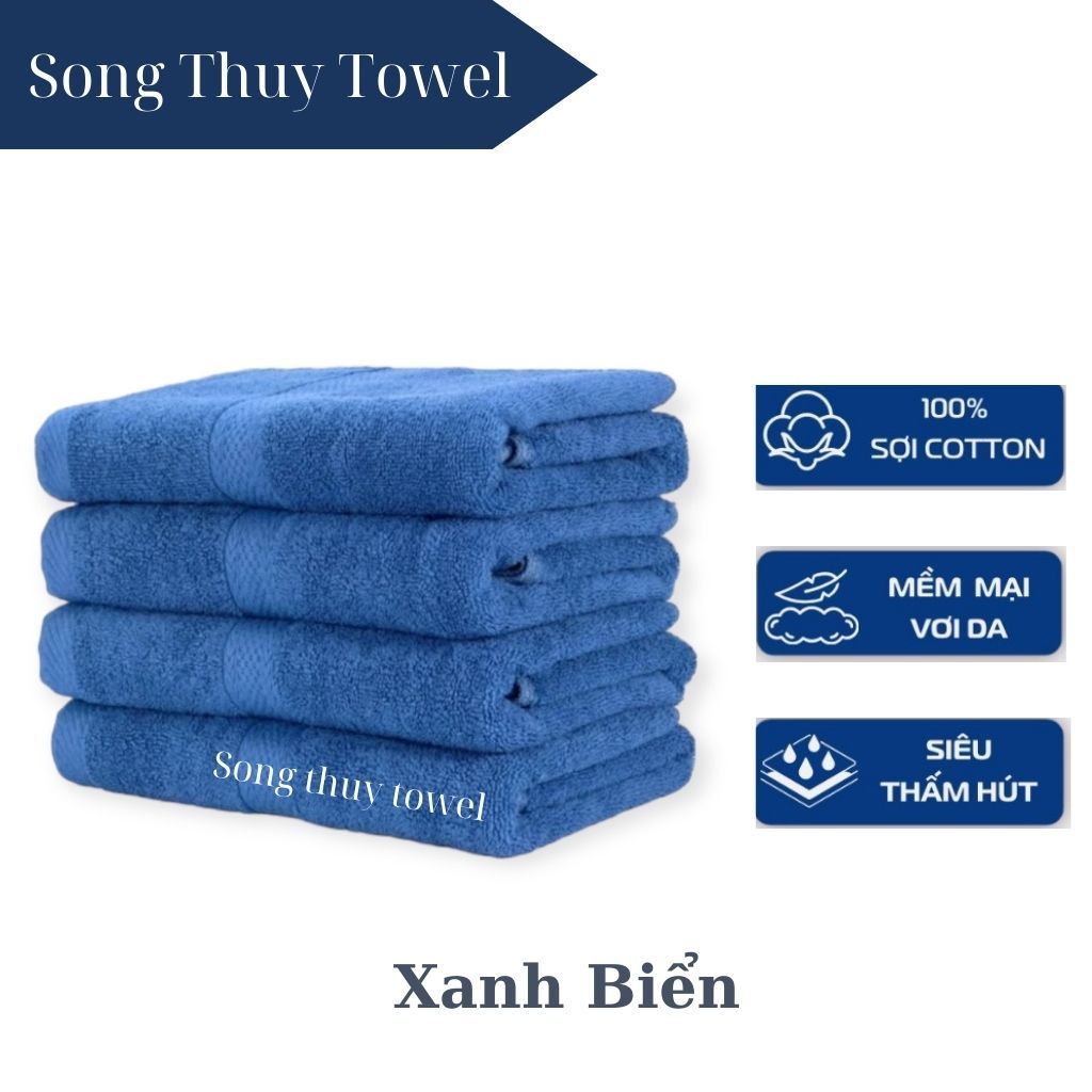 Khăn tắm 50*100 cm , 100% cotton, thấm hút tốt , không phai màu , không xù lông
