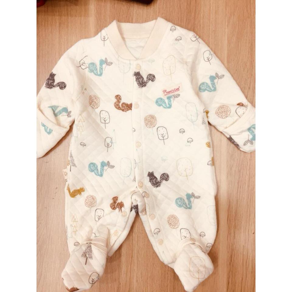 Body trần bông liền bao tay, bao chân 100% cotton hữu cơ Mommy's care