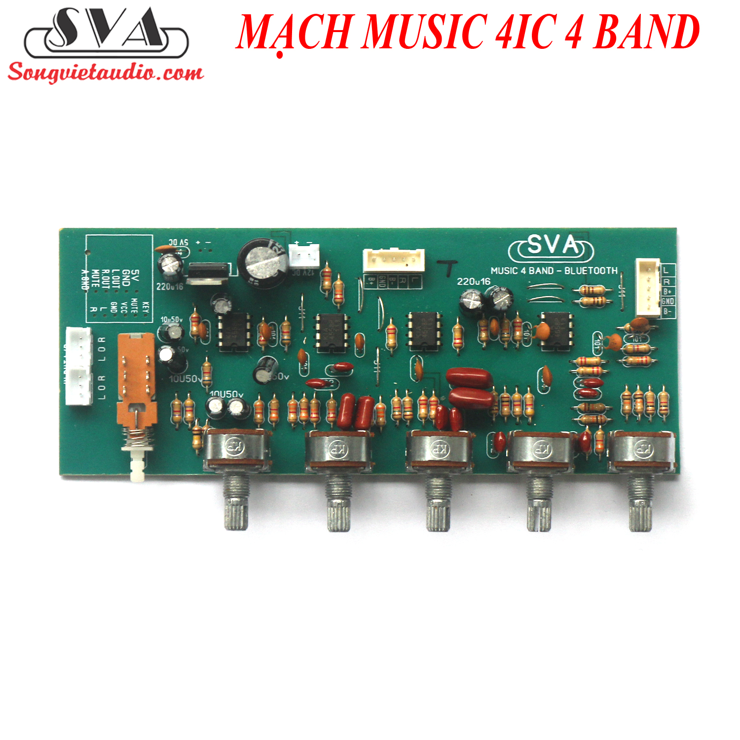 MẠCH MUSIC 4IC 4 BAND (CÓ THỂ GẮN THÊM BLUETHOOTH