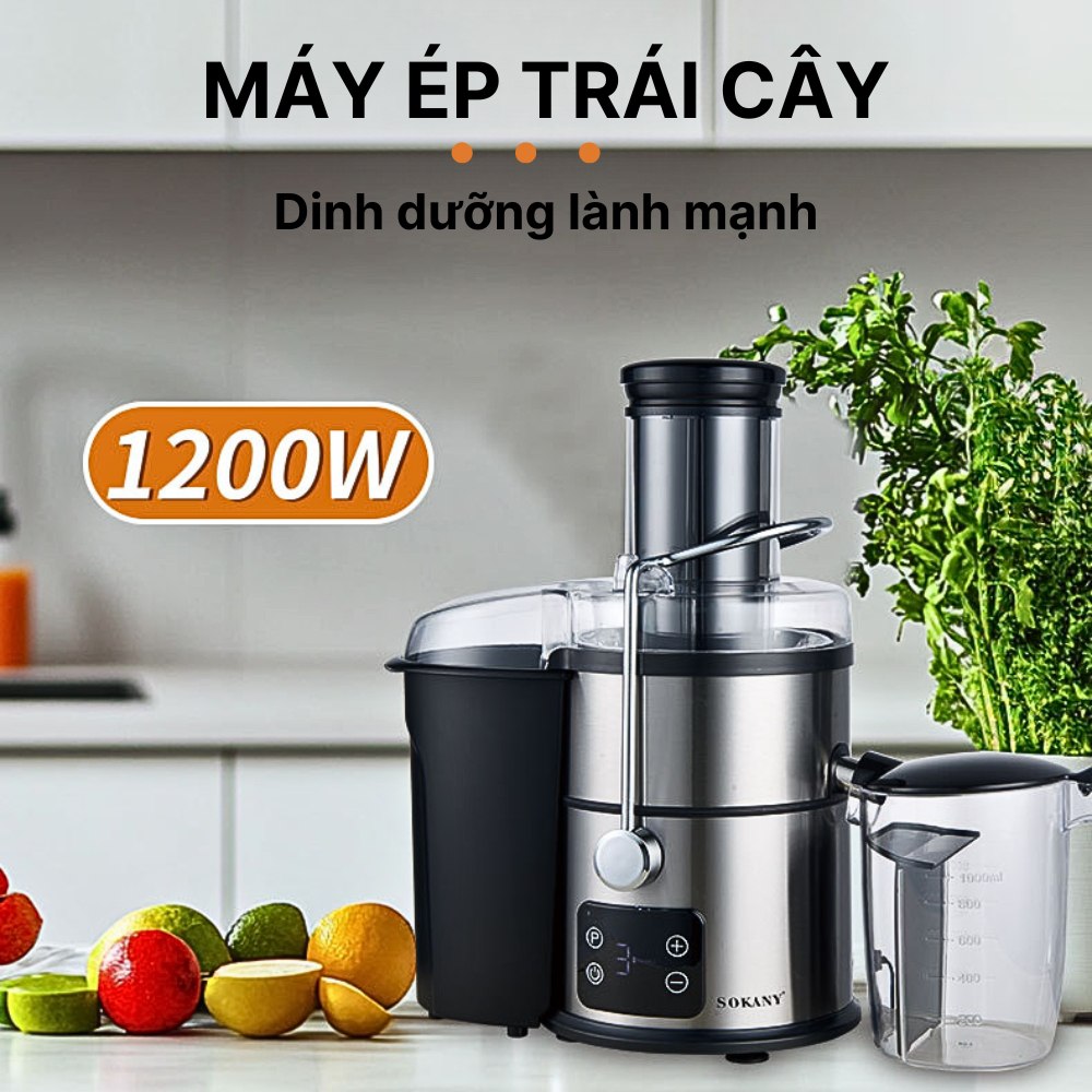 Máy ép trái cây đa năng SOKANY SK-03014 công suất cao lên đến 1200W, ép được trái cây hoa quả nhanh chóng - HÀNG CHÍNH HÃNG - DELIYA