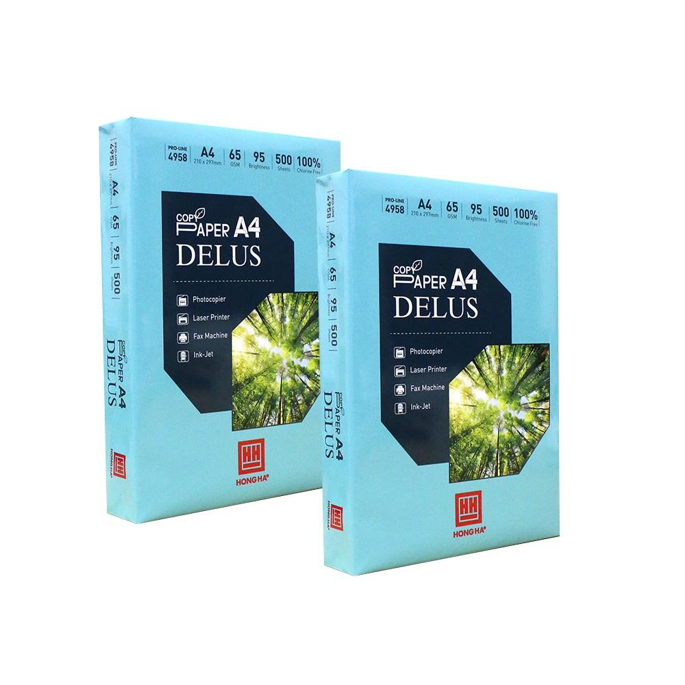 Giấy in A4 Delus Hồng Hà định lượng 65gsm - 4958