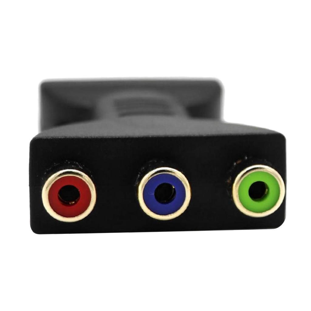 4Pcs Male to 3 RCA Video Audio Adapter RGB Component Connector for HDTV