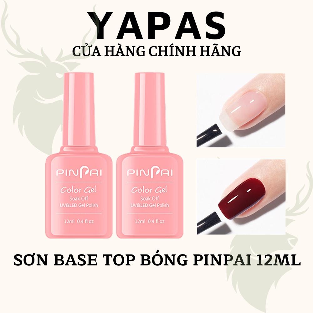 Base top bóng nail Pinpai Yapas 12ml , Sơn lót liên kết và top bóng làm móng chuyên dụng