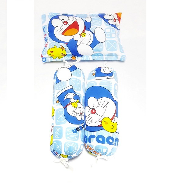 Bộ Gối chặn+Gối nằm Doraemon xanh