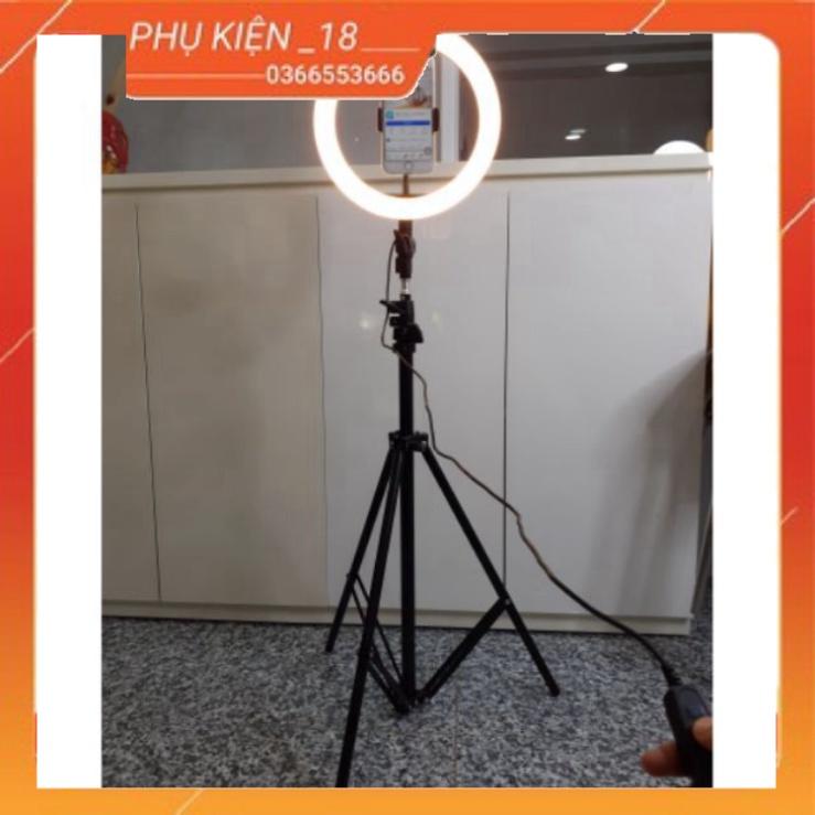 Đèn livestream led ring 26 cm và chân đứng thép live spa studio