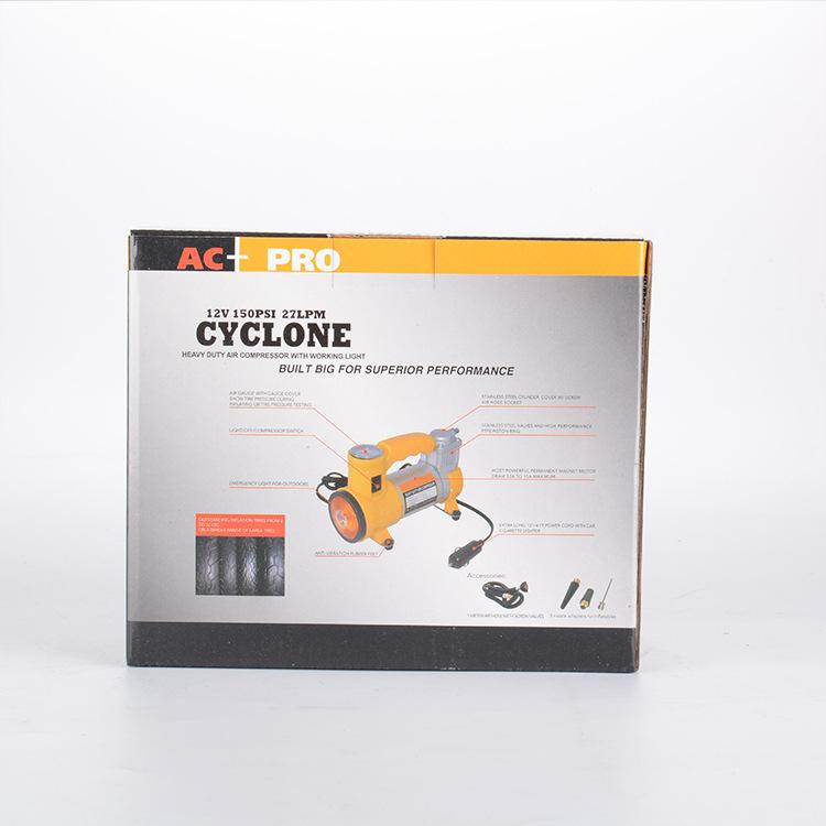 Giao hàng nhanh ô tô máy bơm hơi ô tô với điện cao áp di động xi lanh đơn và đôi có đèn khẩn cấp lốp ô tô 12V