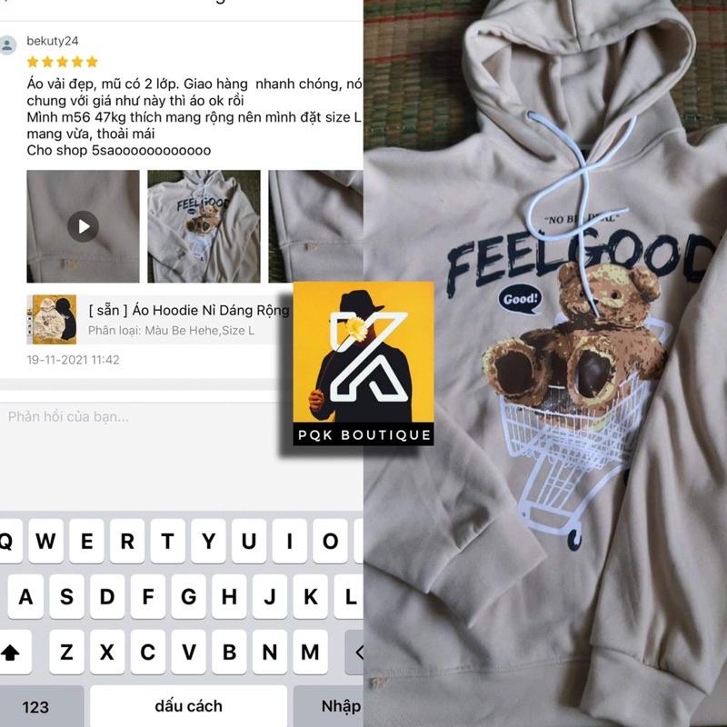Áo Hoodie Nỉ Dáng Rộng in gấu BEAR 3D, khoác nỉ có nón chất sịn xọ