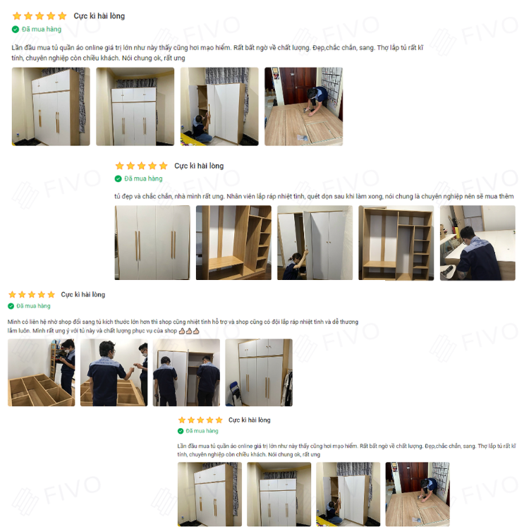Tủ Quần Áo Gỗ Chống Ẩm Cửa Mở FIVO Mã FC01 Hiện Đại Cao Cấp, Dễ Dàng Lắp Ráp Tại Nhà, Thiết Kế Nhiều Ngăn Mở Rộng Diện Tích