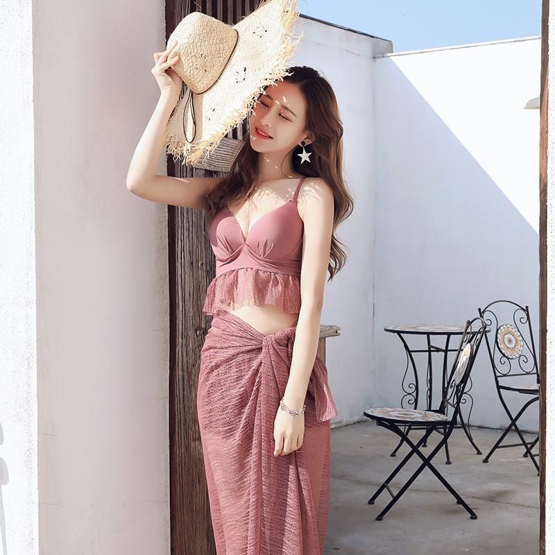 Bikini 3 Mảnh Hàn Quốc - Bộ Đồ Bơi Nữ Lưới