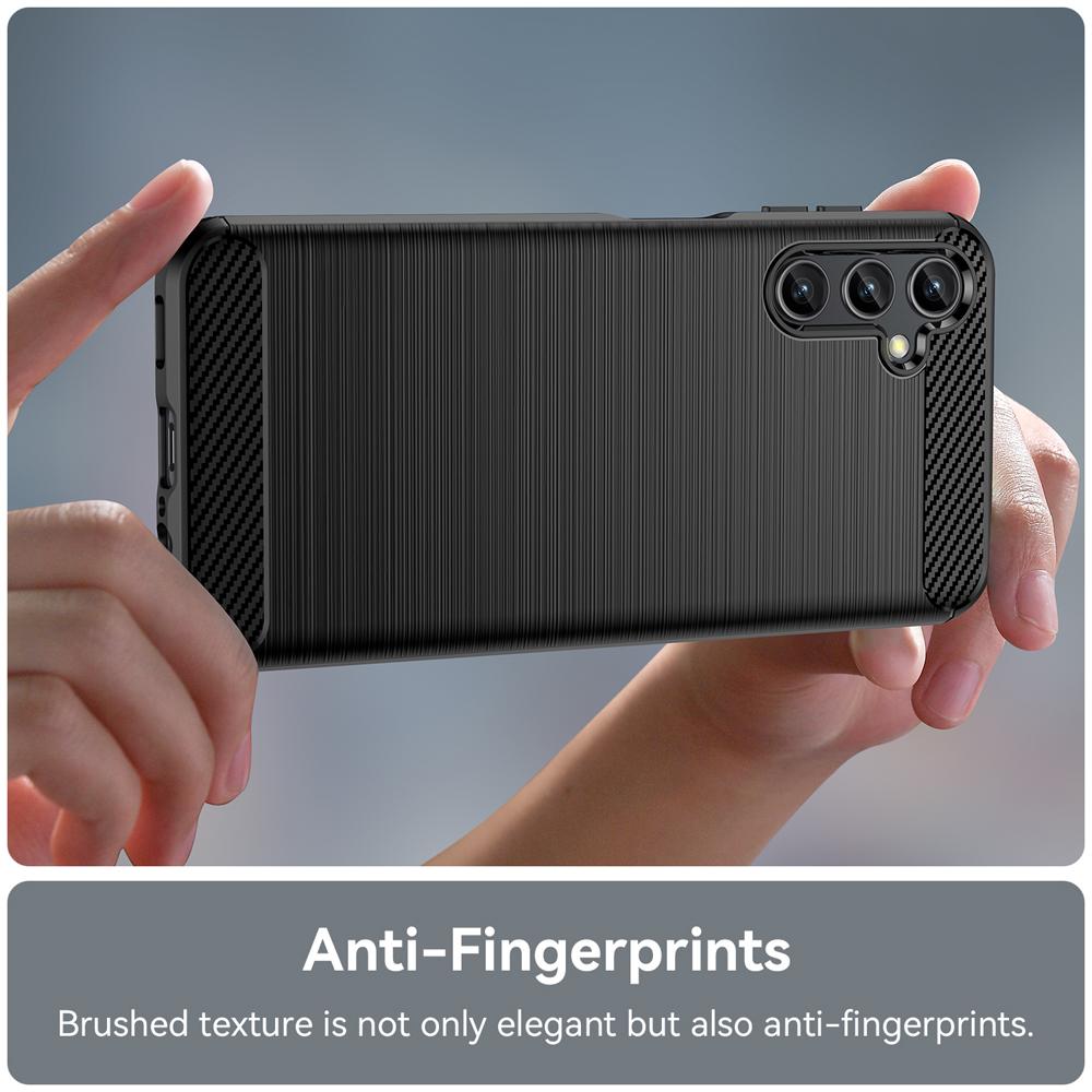 Ốp lưng cho Samsung A14 5G silicone mềm Carbone phay xước chống sốc chống vân tay