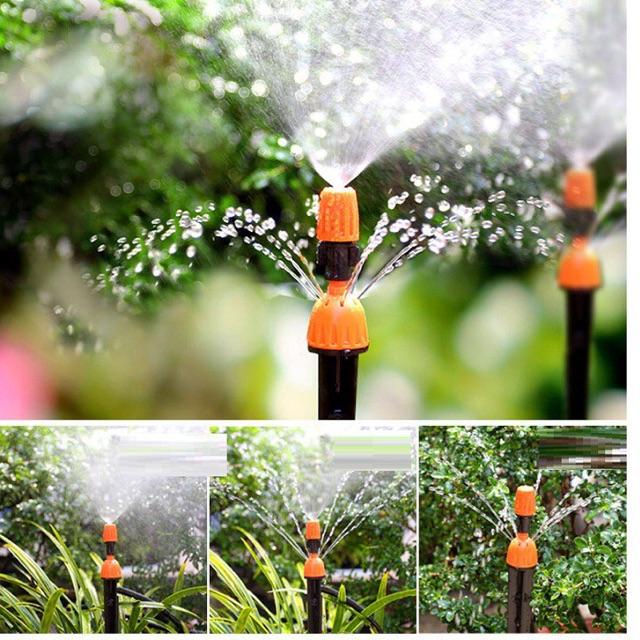 Đầu tưới nhỏ giọt 8 tia kết hợp phun sương, điều chỉnh được lưu lượng nước
