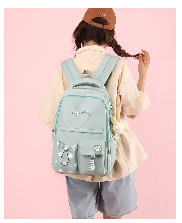 Balo nữ đi học đi chơi đựng laptop vải nylon cao cấp màu pastel thời trang ulzzang hàn nhật dễ thương 2447