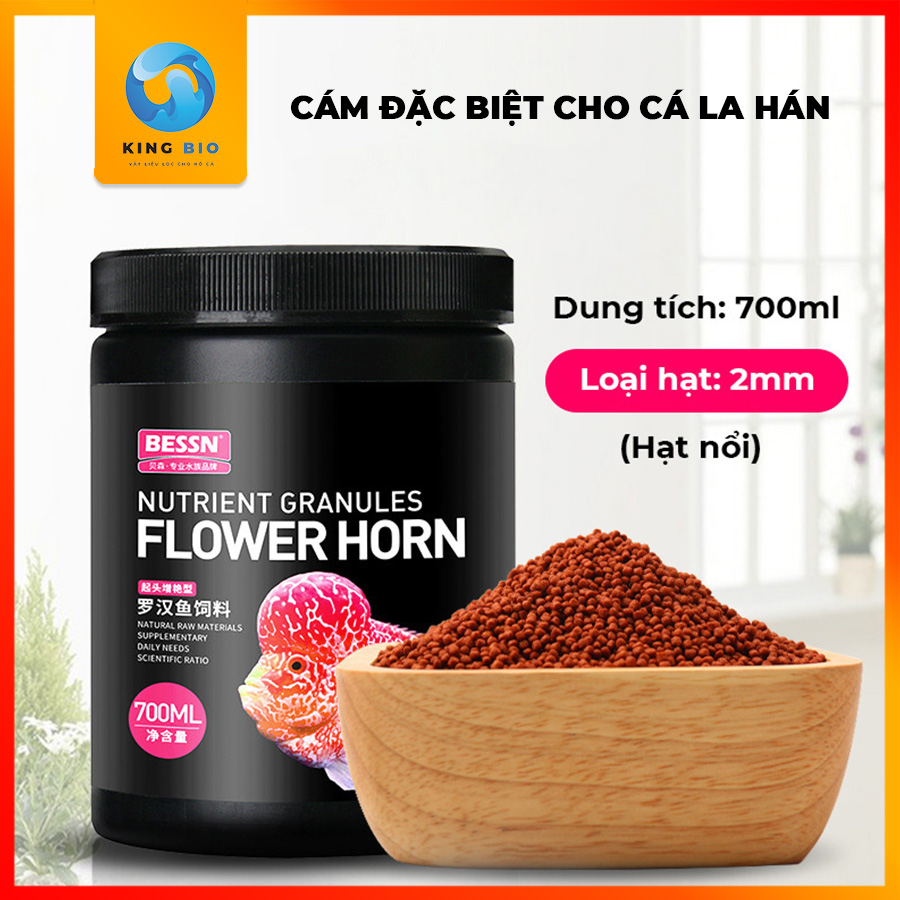 Cám cho cá La Hán - Thức ăn hỗ trợ lên màu, lên đầu và giàu Vitamin cho Cá La hán