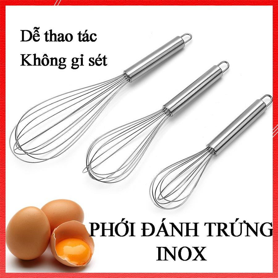 Cây Đánh Trứng Cầm Tay Đa Năng Chất Liệu Inox Không Gỉ Phới Lồng Đánh Trứng Khuấy Bột Hỗ Trợ Làm Bánh Kich Thước 22-29Cm