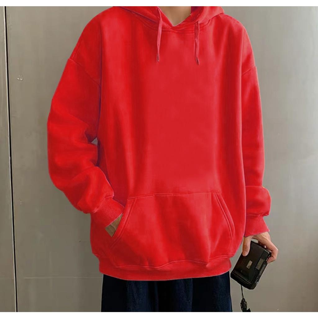 Free Ship - Áo Khoác Nỉ Hoodie Trơn KNT01 - KNT01 - Đỏ tươi