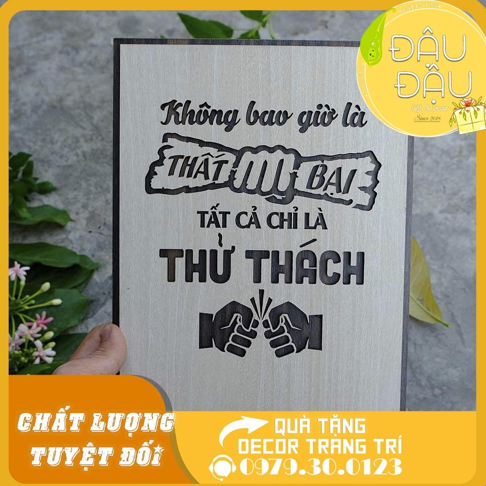 Tranh tạo động lực "Không bao giờ là thất bại tất cả chỉ là thử thách️️"