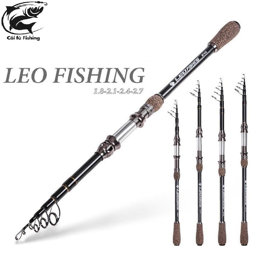 Cần câu carbon Leo Fishing cao cấp đầu chống xoắn