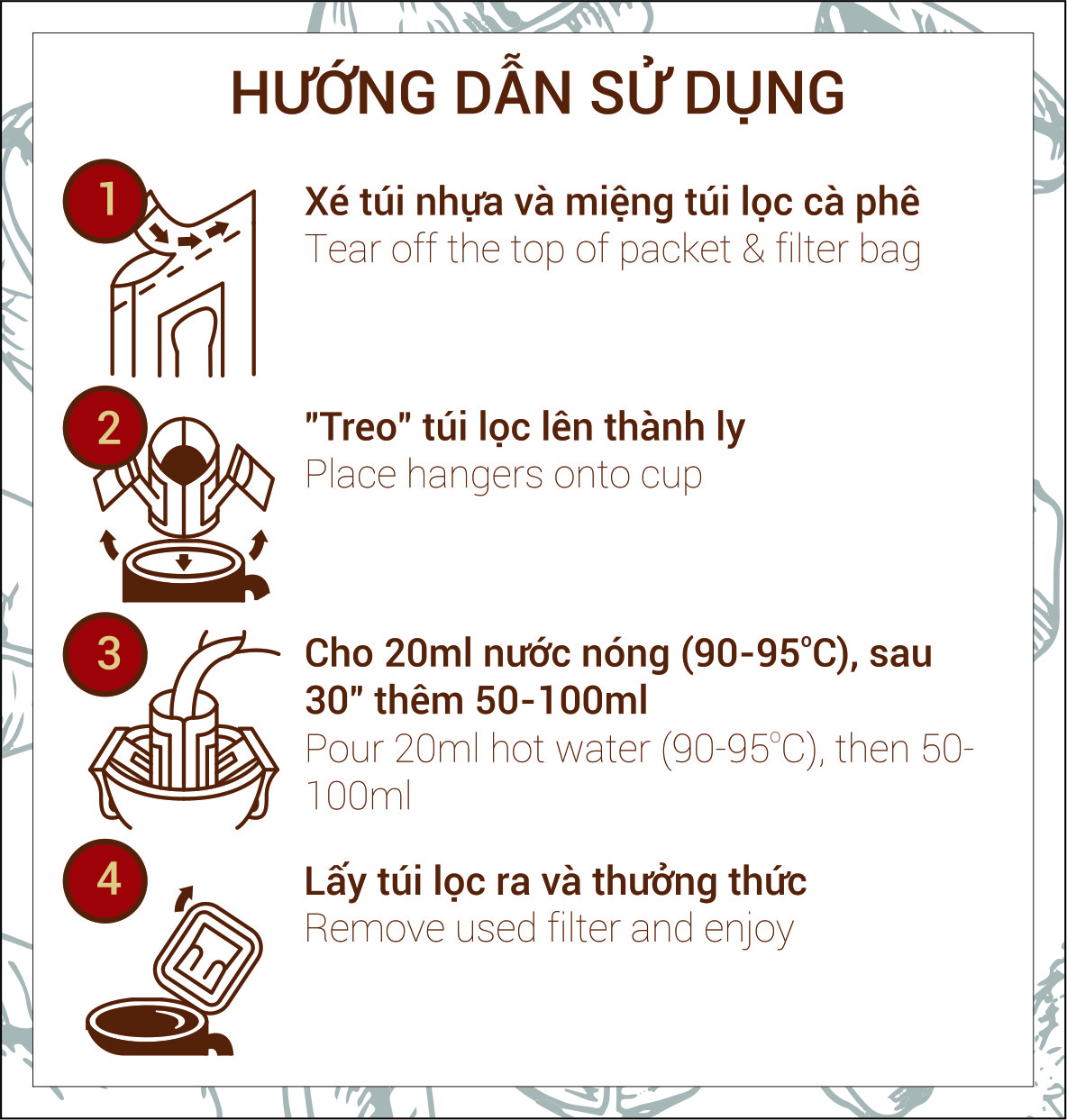 Cà phê túi lọc Typical Coffee vị Đậm 120g